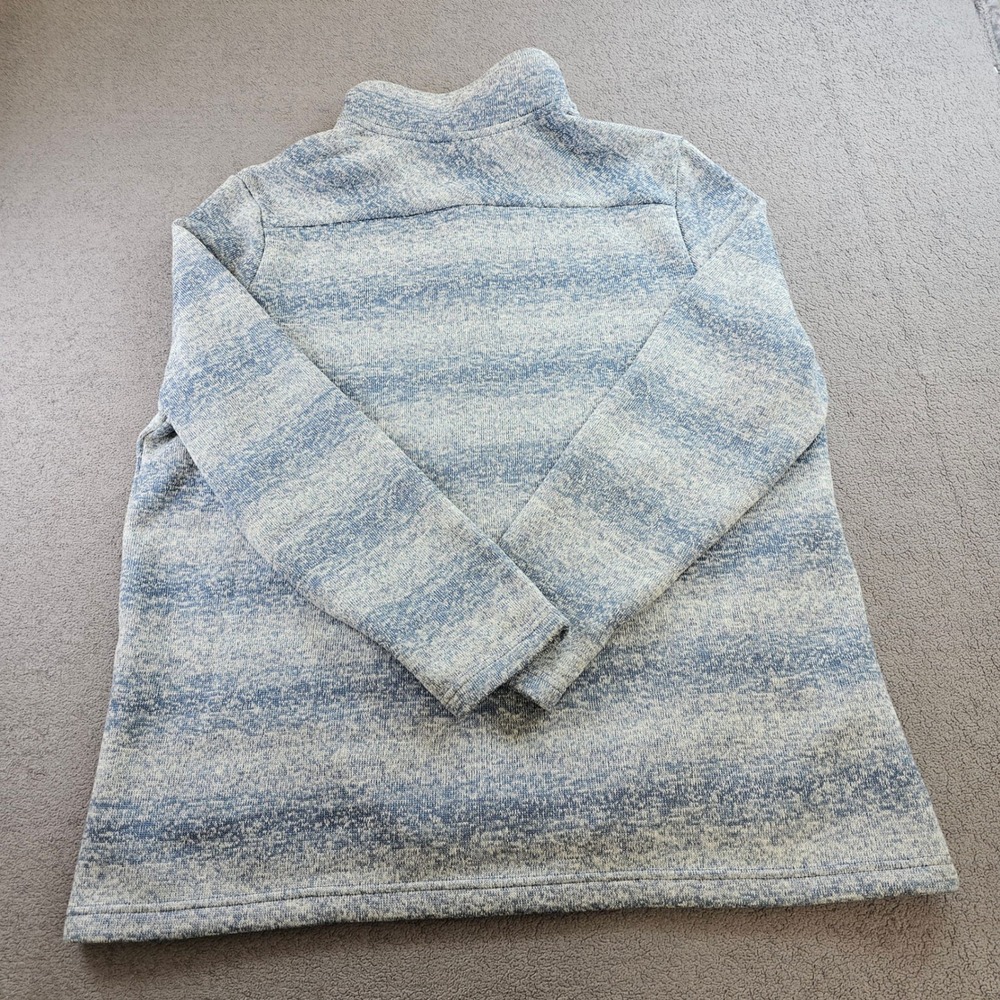 Natural Reflections Sweater Womens XL Blue Cozy Fleece Oversized 1/4 Snap Button - Picture 2 of 12